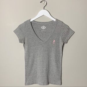 Juicy Couture Short Sleeve V Neck Grey